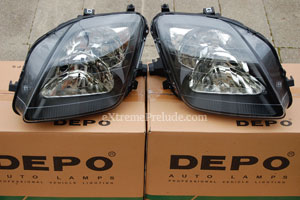 Depo Black Housing Headlights - New