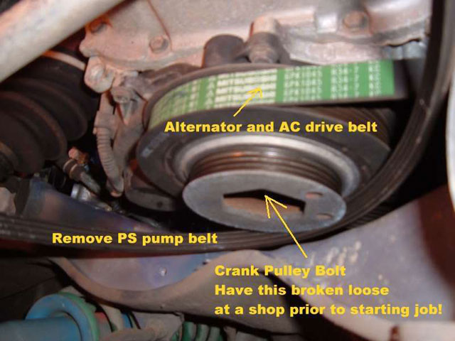 remove power steering belt