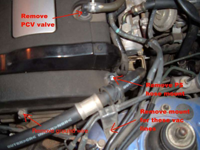 remove power steering hose