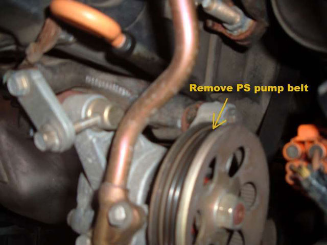 remove power steering belt