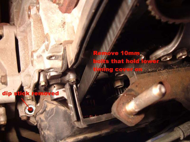 remove lower timing cover